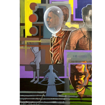 Daily Life | Painting By Mk Goyal | Mix Media On Canvas
