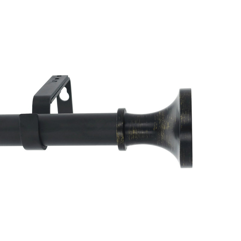 Tringle à rideau simple réglable 1 po Natalee, Doré brulé, H 1 po x l 84 po x P 7 po
