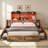 Sherell Full Size Bed Frame with 4 Storage Drawers,Brown-100845097-100845096