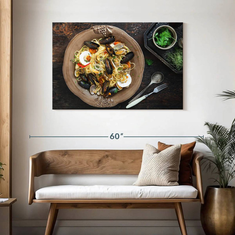 Yarlin Simple Seafood Pasta, 30" H x 45" W