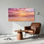 Ensemble de 1 tableau sur toile représentant un coucher de soleil sur la plage-129350501-129350500