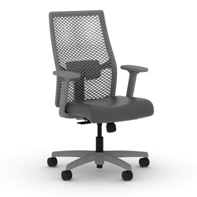 Chaise de bureau ergonomique HON Ignition 2.0 ReA Activ, inclinaison standard, structure en titane, graphite
