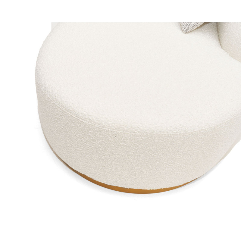 Hughes Symmetrical Sectional Sofa, White Polyester