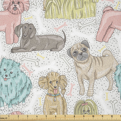 Crissa Little Purebred Puppy Dogs Multi-Purpose Fabric