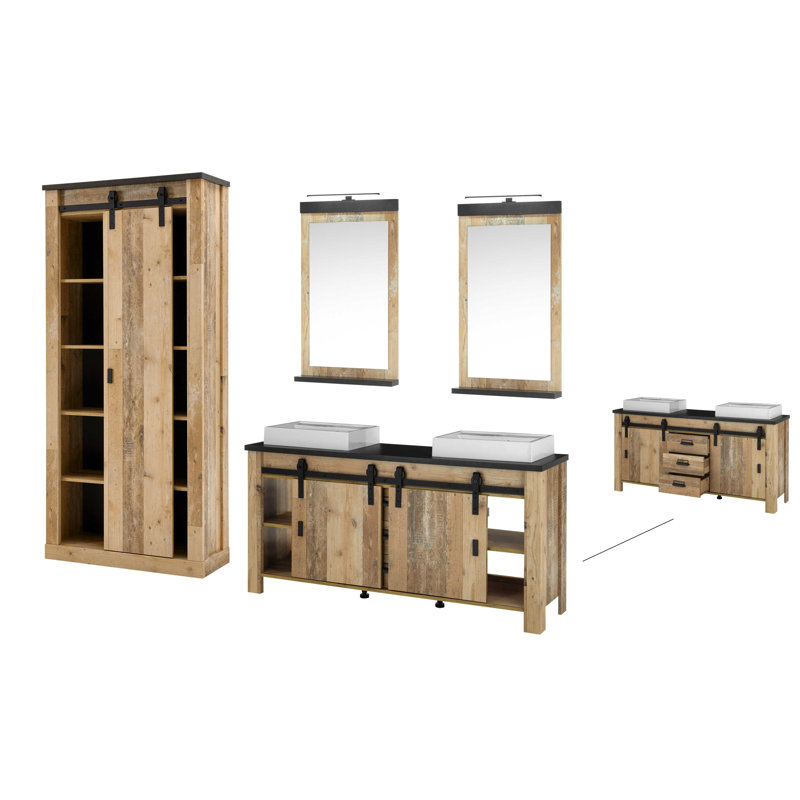 Jackeline Bathroom Suite, Light Wood