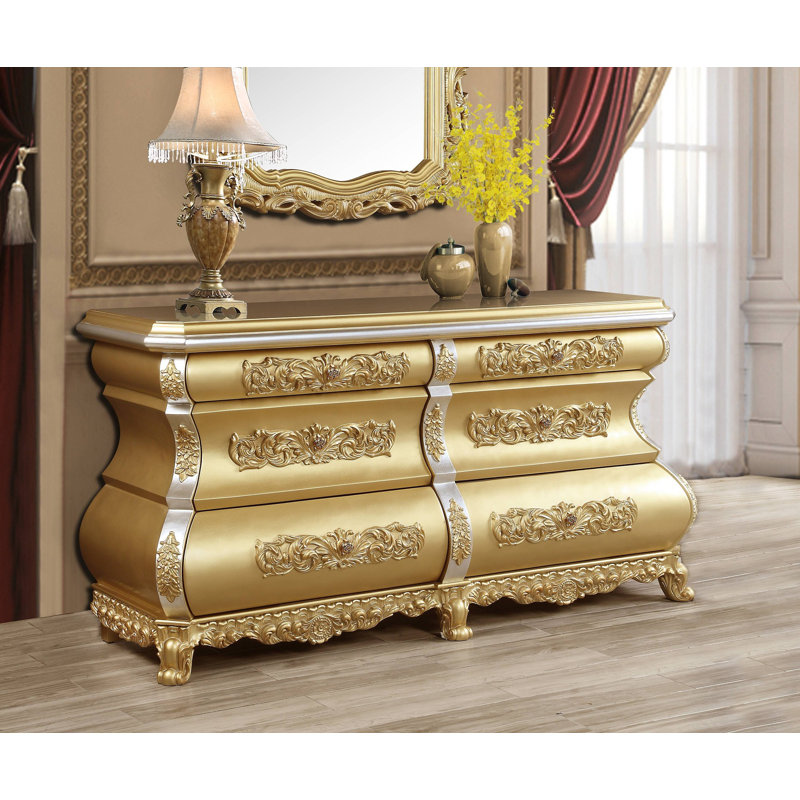 Commode double 6 tiroirs l 75 po