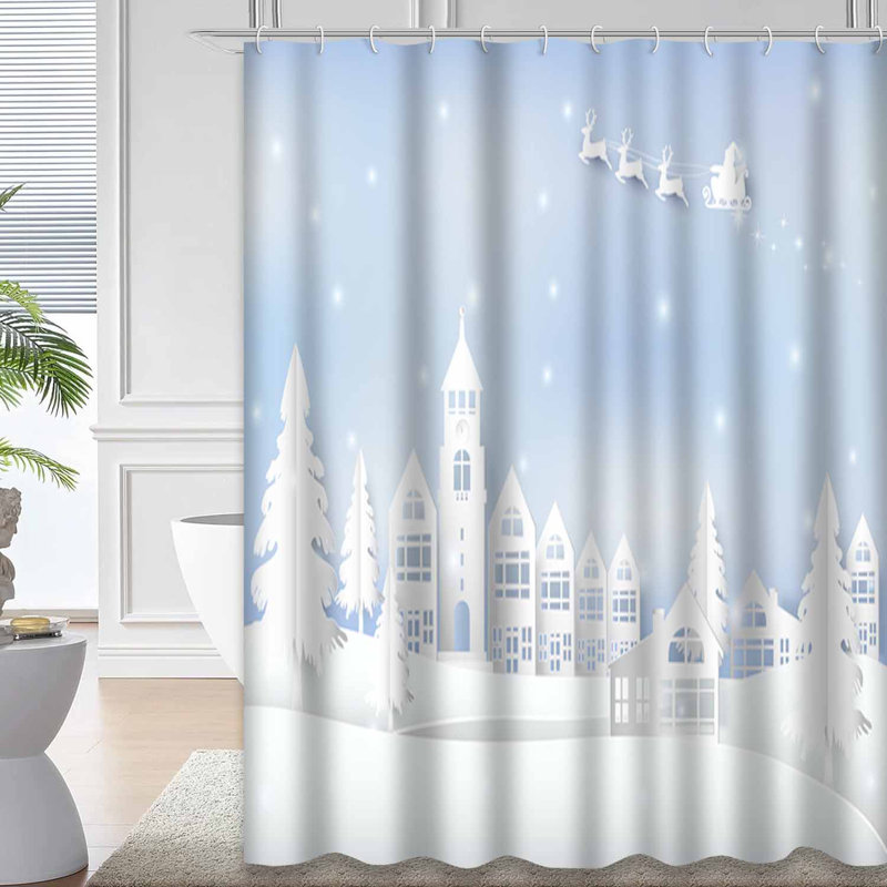 Rideau de douche Winter Holiday, L 72 po x l 72 po