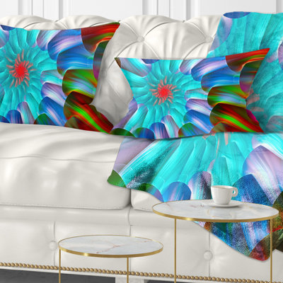 Spirales fractales multicouches - coussin imprimé abstrait