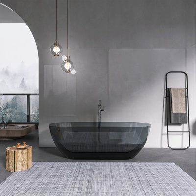 Baignoire de trempage autoportante 68,9 pouces