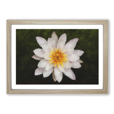 White Lily Flower Painting - Picture Frame Graphic Art