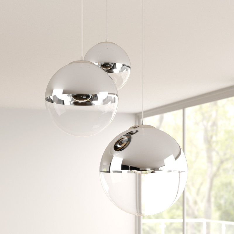 Saundra 3 - Light Matt Brushed Nickel Cluster Pendant