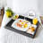 Wooden Serving Tray With Handles - Large Rectangle Ottoman Tray For Breakfast, Drinks, And Decor - Durable MDF With Wood Grain Veneer - Spill Proof Design For Kitchen, Living Room, Bathroom-1938718699