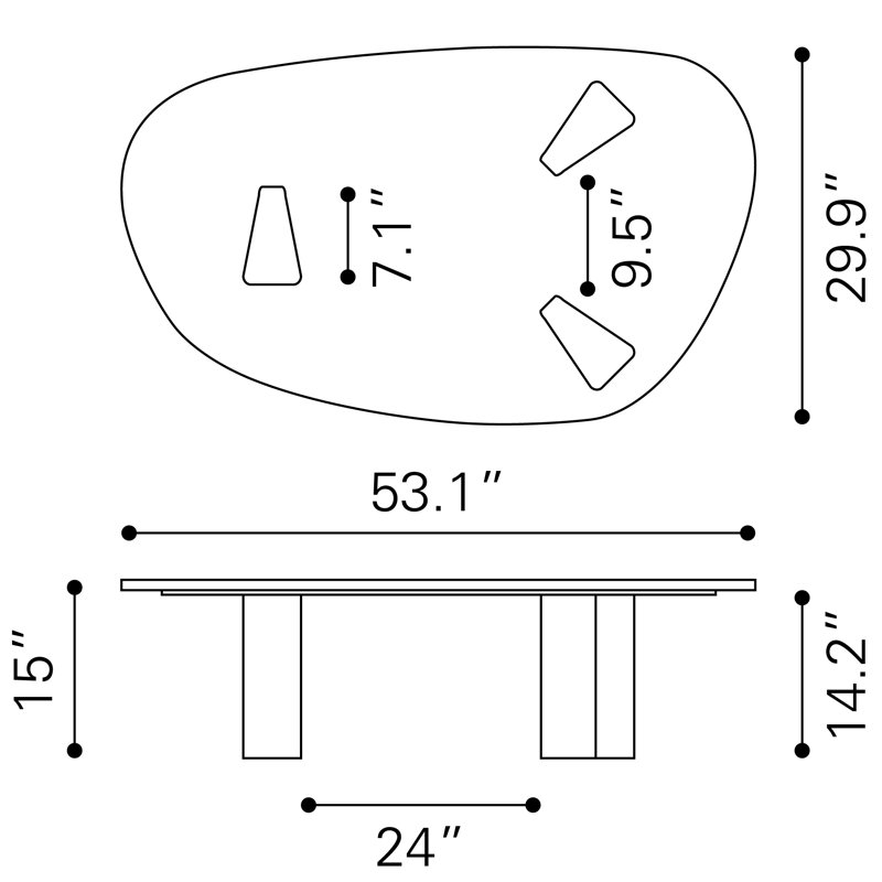 Table basse Aberdeen - noir