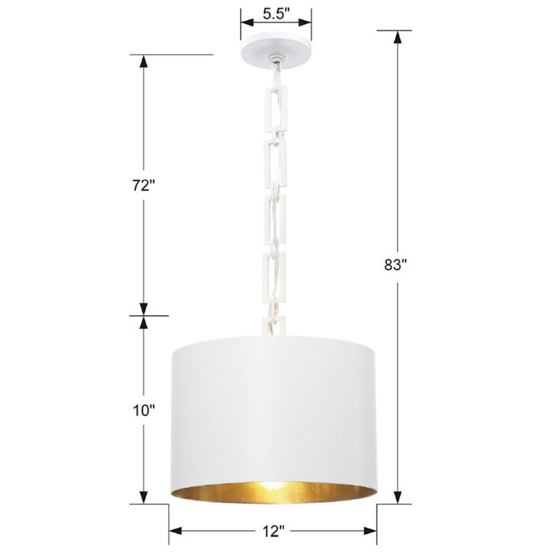 Alston 1 - Light Pendant, Matte White