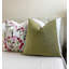 Housse de coussin en velours vert uni-108655428-108655429