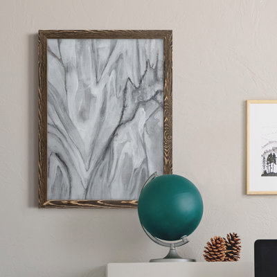 Marbré blanc II, toile encadrée de qualité supérieure - prête à être accrochée