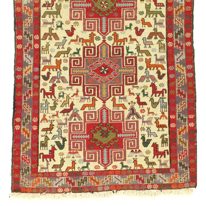 Mikasia Oriental Area Rug in Ivory