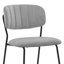 Ensemble de chaises de salle à manger modernes en velours gris, base en métal pour la cuisine et la salle à manger
