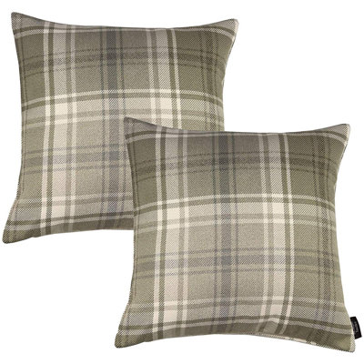 Plaid Square Cushion Cover