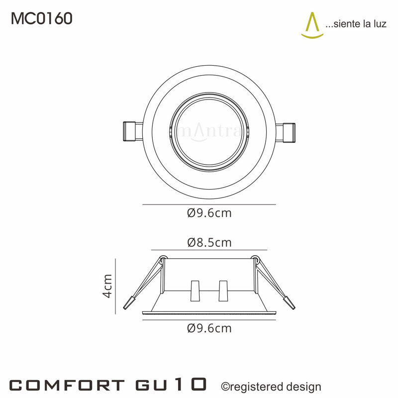 Comfort Recessed Housing, Matt White