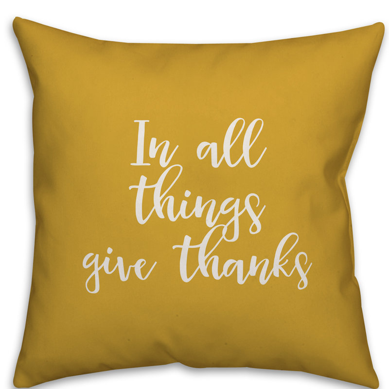 Reversible Throw Pillow, Mustard, Throw Pillow