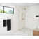 Venus 28 in. x 86.75 in. Fully Frameless Arched Single Fixed Shower Panel