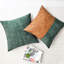 Housses de coussin décoratives vert foncé (18 x 18 pouces), ensemble de 2, convient au canapé et au lit