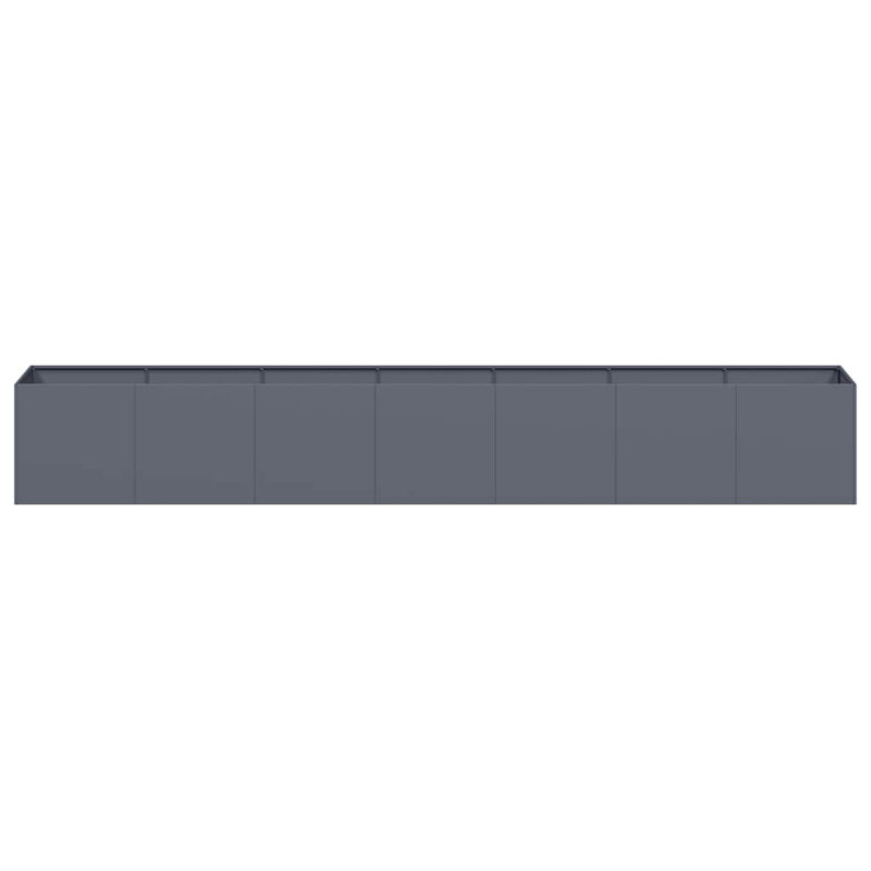 Planter 40 Cm Cold-Rolled Steel, Anthracite, 40cm H x 280cm W x 40cm D