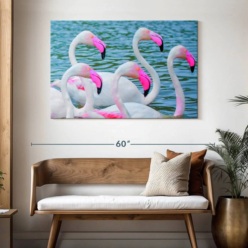 Brampt Flamingos, 32" H x 48" W