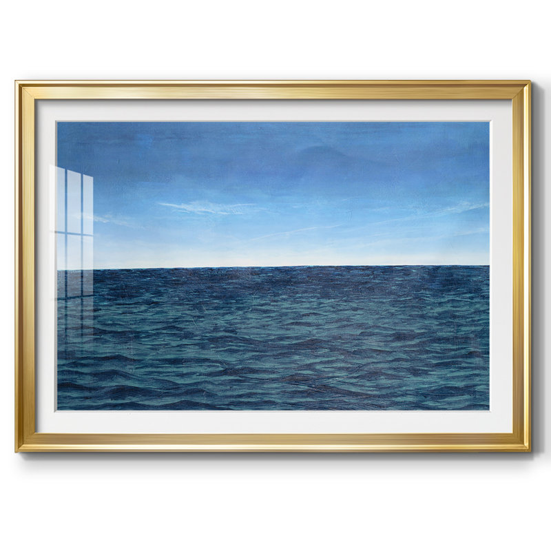 Open Water II, reproduction d'art encadrée, H 30 po x l 44 po x P 1,5 po, Or