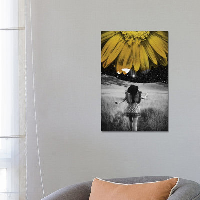 Yellow 1 Piece Wrapped Canvas Wall Art