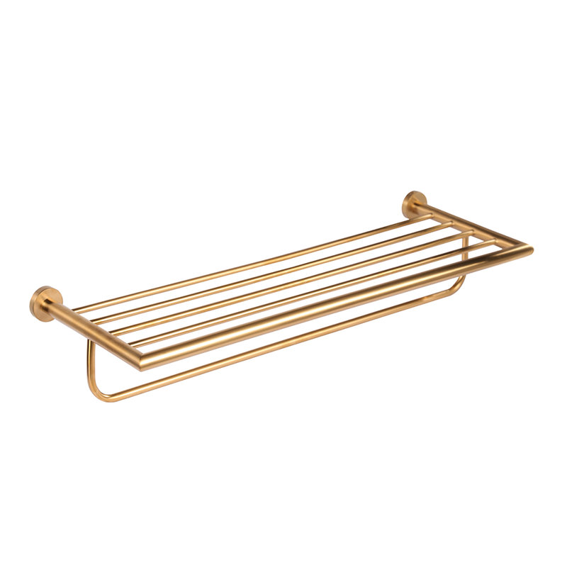 Ronda Towel Rack, Brushed Gold