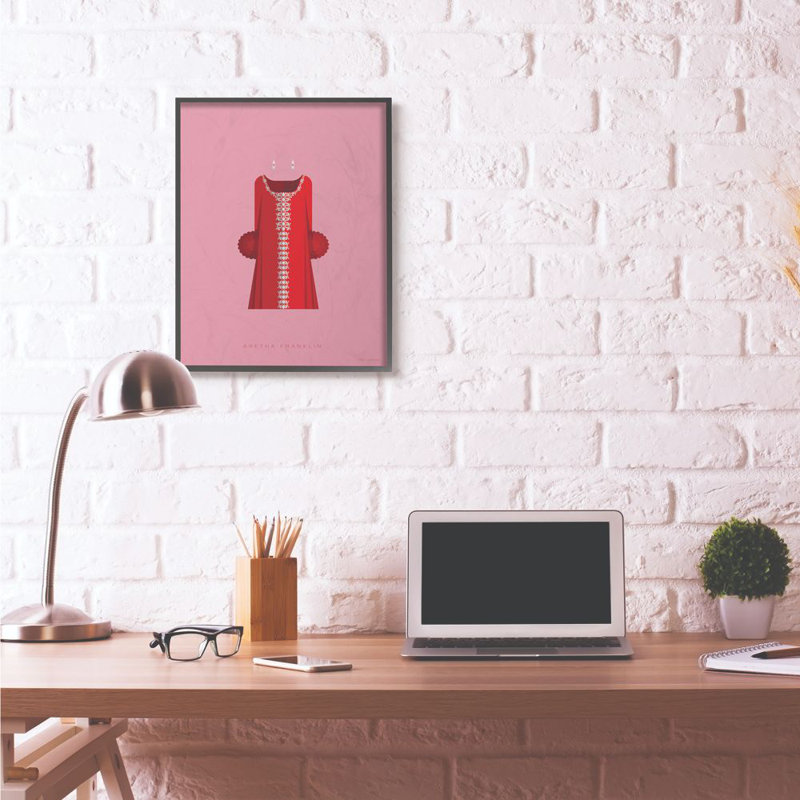 « aretha franklin célèbre people personnages style design », impression sur toile, H 30 po x l 24 po