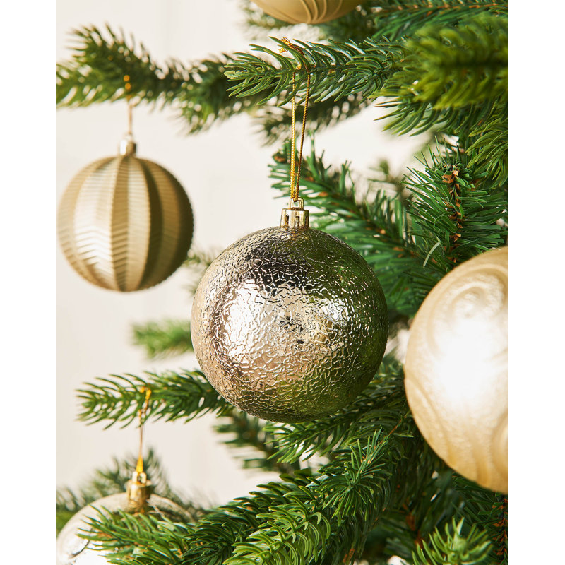 9.29cm Solid Colour Plastic / Acrylic Bauble, Gold