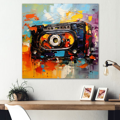 Cassettes mélodiques colorées et abstraites II - Cassette, art mural en métal