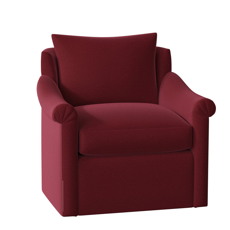 Drake Swivel Armchair, Margaret Lipstick