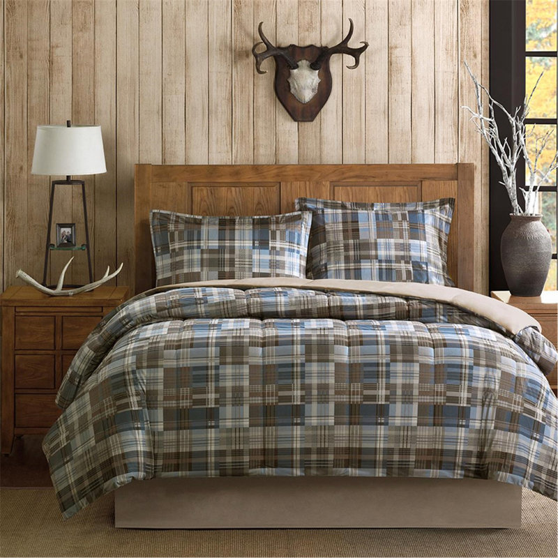 Ensemble d'édredon simple en duvet synthétique, Édredon simple + 2 taies décoratives