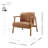 Nekita Faux Leather Accent Arm Chair