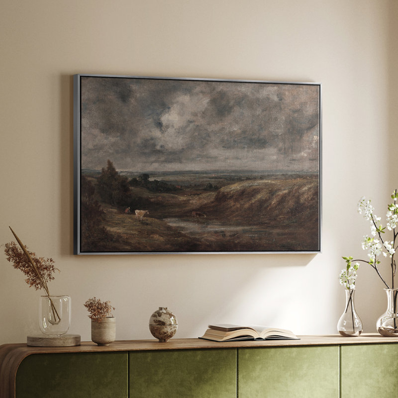 "Vintage Landscape -DXV III" sur toile, H 17 po x l 25 po
