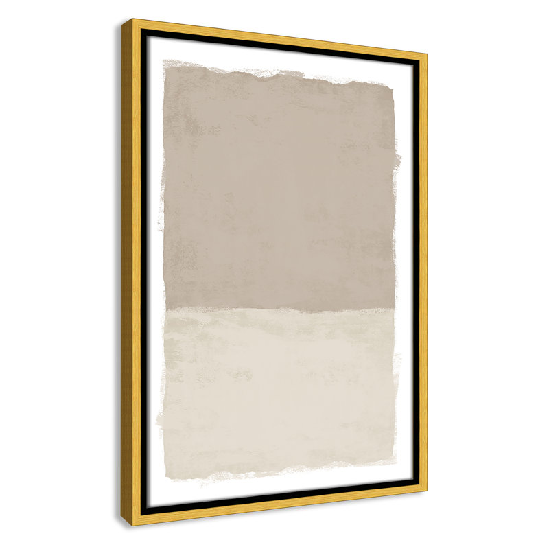 «Silent Sands I Print» par Natalie Carpentieri, L 13,5 po x H 19,5 po, Flotteur doré