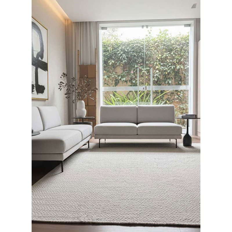Tapis tressé à la main blanc cassé Ilah, Rectangle 12 pi x 15 pi