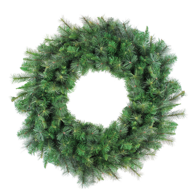 Green Pine Artificial Christmas Wreath with Metal Frame