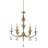 Traditional 6 Light Satin Brass Crystal Chandelier-517571660-517571661