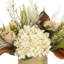 Hydrangea Fall Floral with Dried Roses and Pampas
