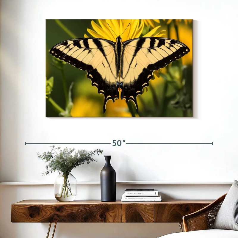 Perched Swallowtail Butterfly, 26" H x 39" W