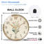 Horloge murale 12 po ronde en verre trempé avec mouvement à quartz silencieux-1337179867