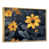 Toile avec cadre flottant or