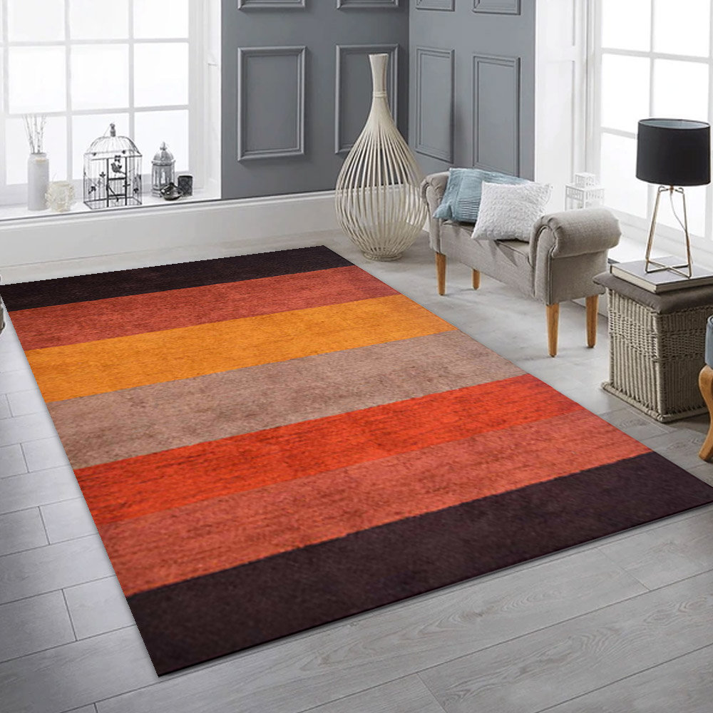 Latitude Run® Elberfeld Contemporary Hand-Knotted Loom Silk Brown-Red ...
