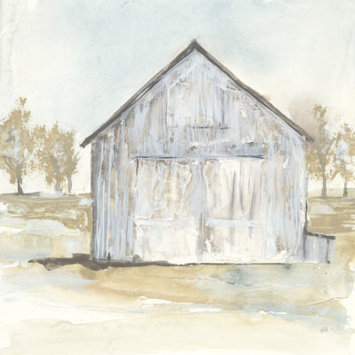 «White Barn I» par Chris Paschke - peinture sur toile tendue