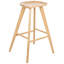 Set of 2 Bar Stools Light Brown